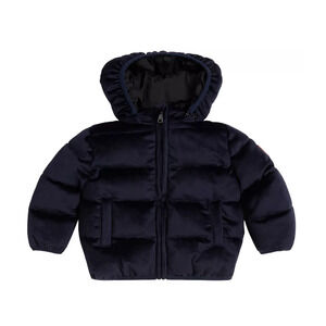 GUESS Infant  Velvet Hooded Puffer Jacket with Detachable Hood 18 mo NWT